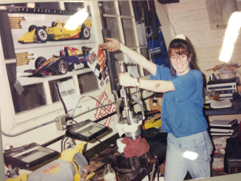 Martin - during her college years - showcases an affinity for her rear differential on the University’s Formula SAE vehicle.